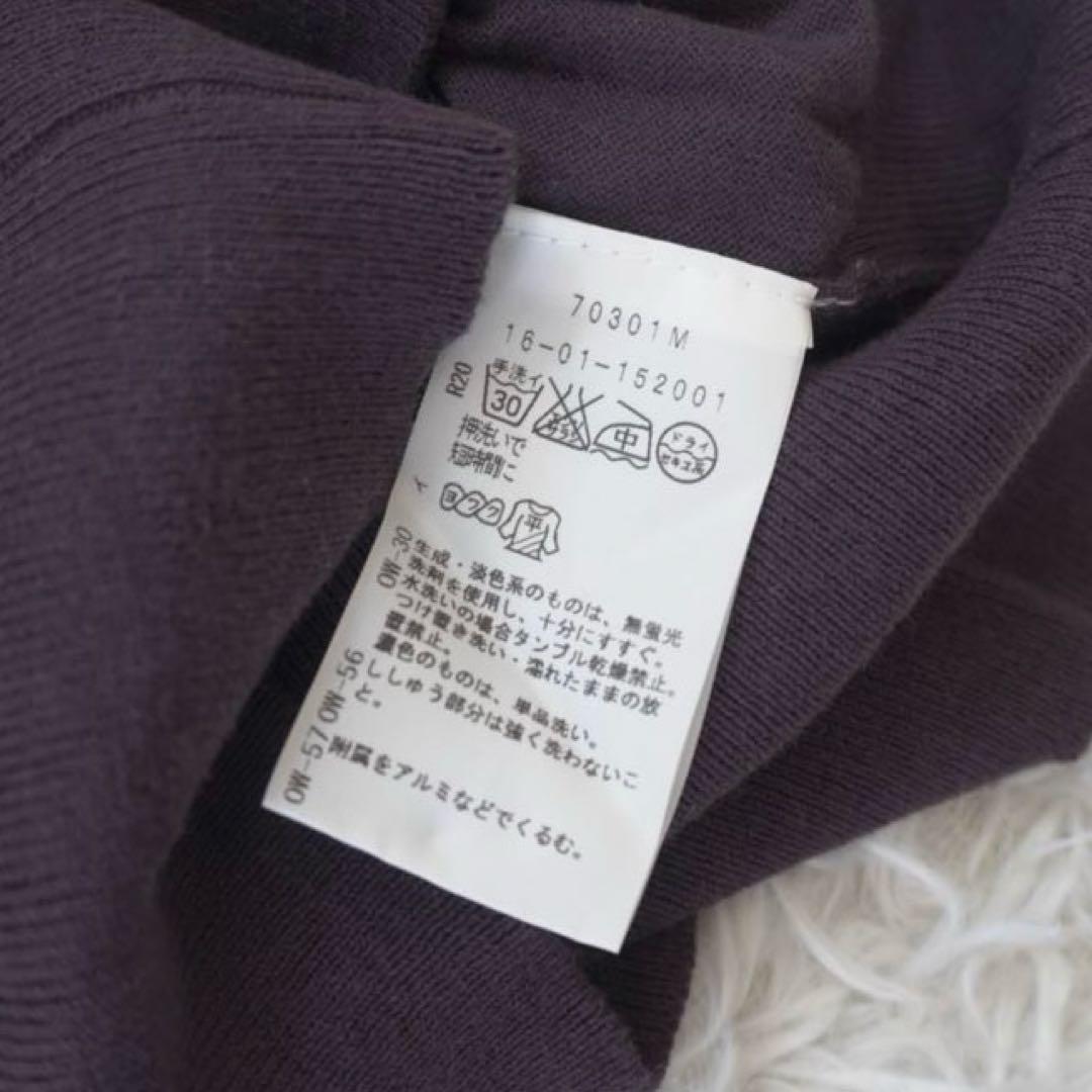 ヴィヴィアン ボウタイニット チェック オーブ刺繍 リボンタイ カーディガン