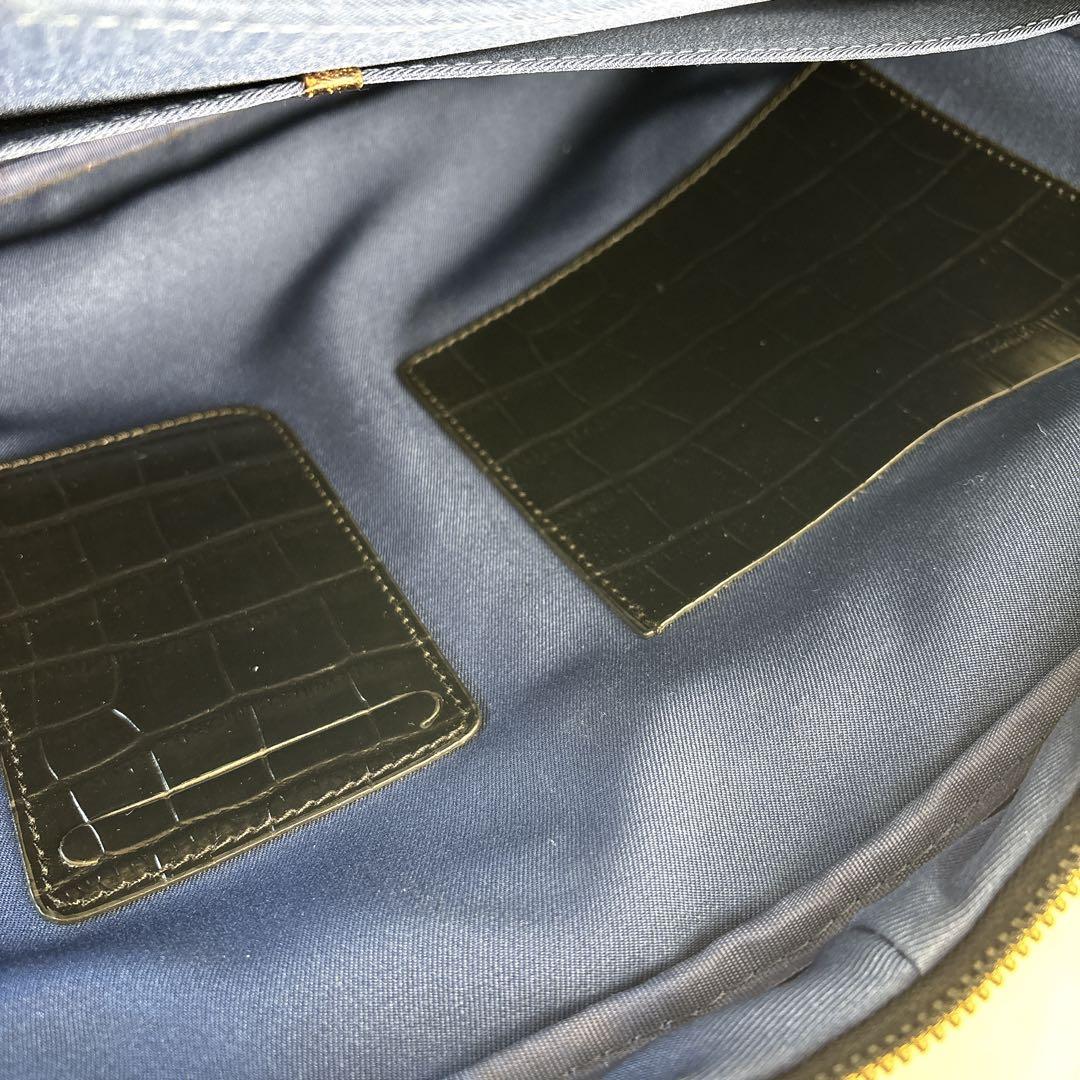 美品✨キーファーノイ クロコ型押し ビジネスバッグ 2way レザー バイカラー