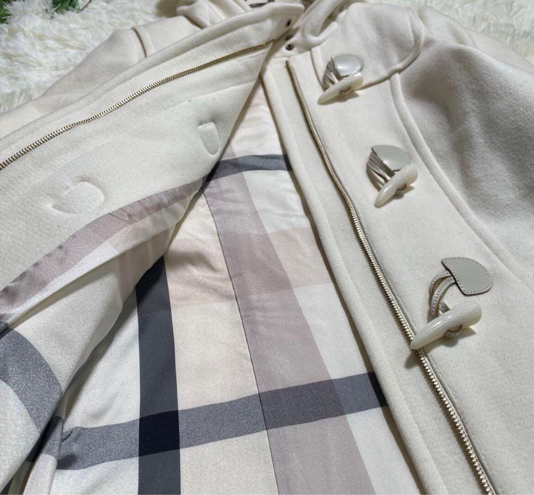 ブルーレーベルクレストブリッジ プライムメルトン ダッフルコート M 極美品 白