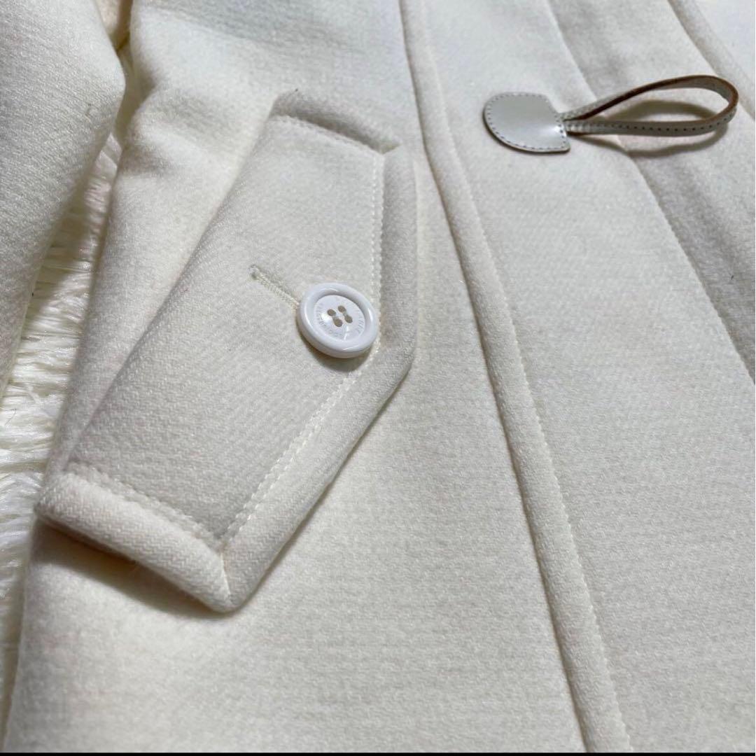 ブルーレーベルクレストブリッジ プライムメルトン ダッフルコート M 極美品 白