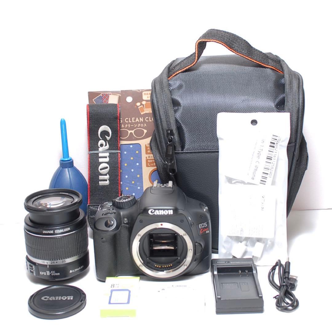 簡単操作✨Canon Kiss X4✨シングルレンズ✨手振れ補正付き✨動画撮影