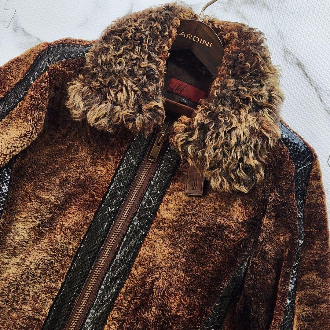 Gackt着用ブランド✨dkf グリズリージャケット リアルムートン 蛇革