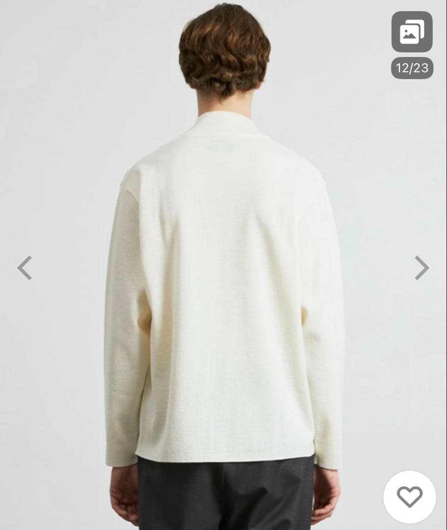 【新品未使用】18Gウールミラノリブハーフジップニット