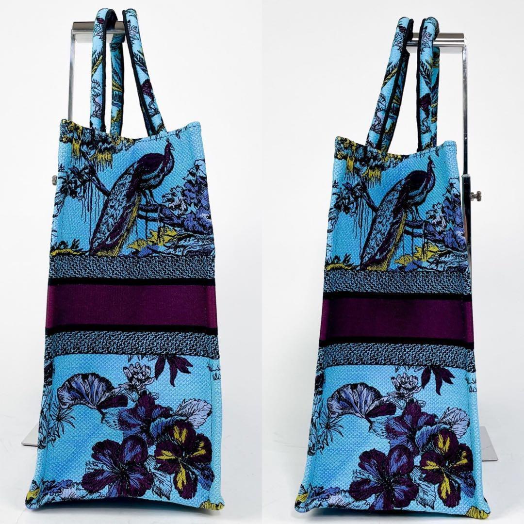 未使用級！希少ブルー！クリスチャン・ディオールブックトートラージトワルドゥジュイ