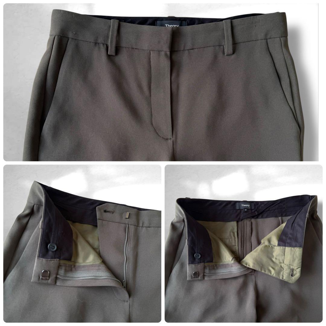 Theory セオリー　SYNTHETIC CREPE パンツスーツ　グリーン