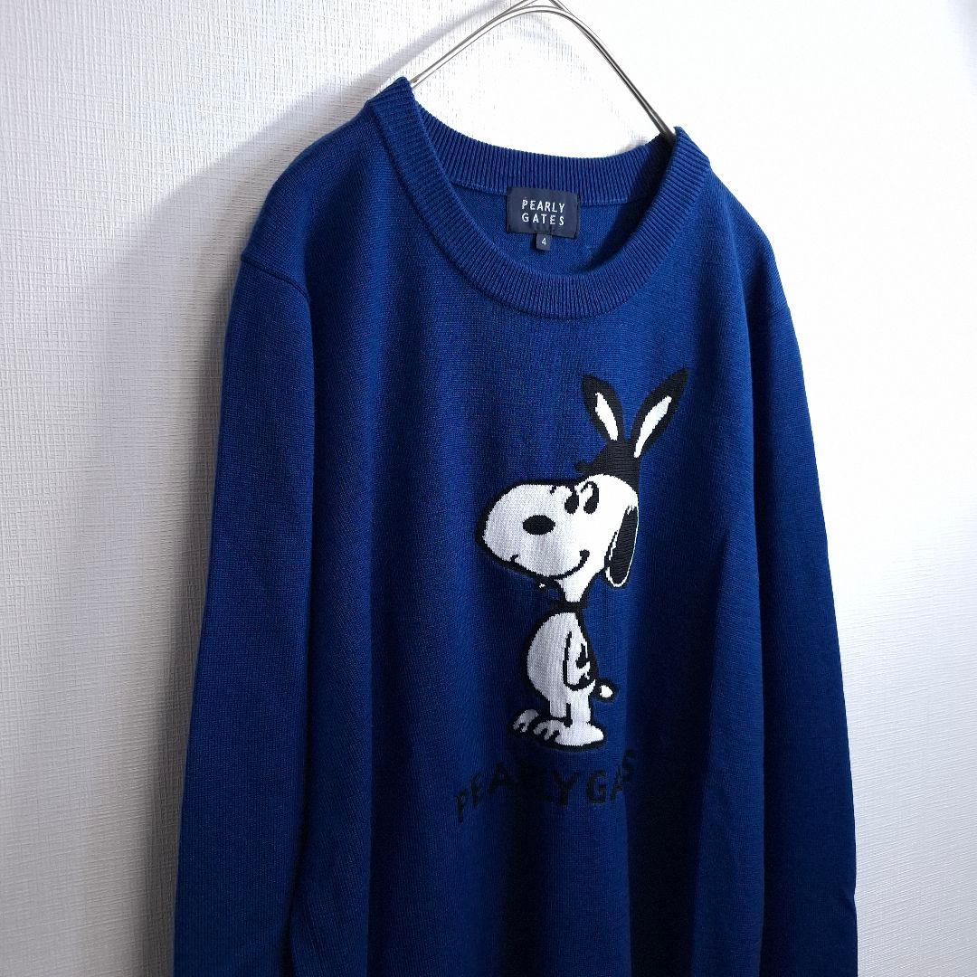 【極美品】PEARLY GATES スヌーピー ゴルフ ニットセーター 紺 M