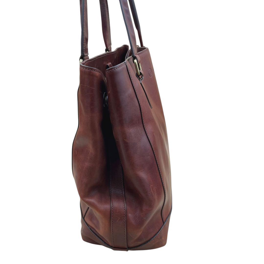 激シブ✨GANZO オープントートバッグ GUD ボルドー ガンゾ ビジネス