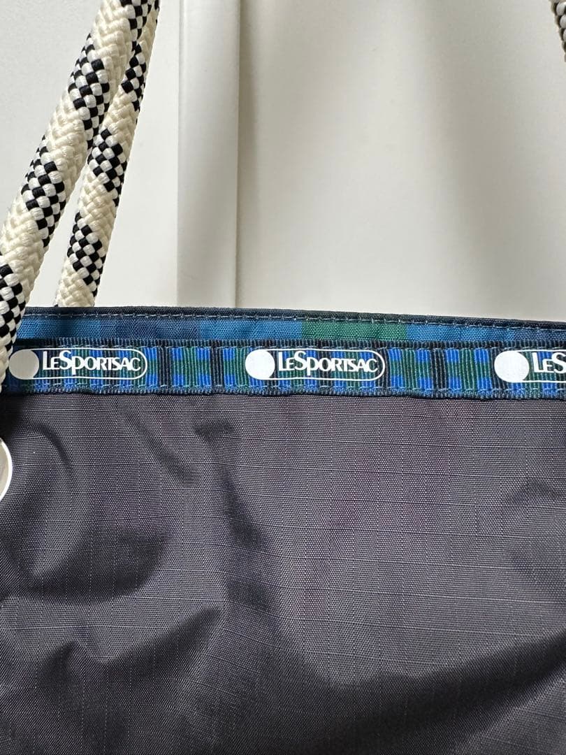 ファミリアLESPORTSAC コラボダークグレー トートバッグL