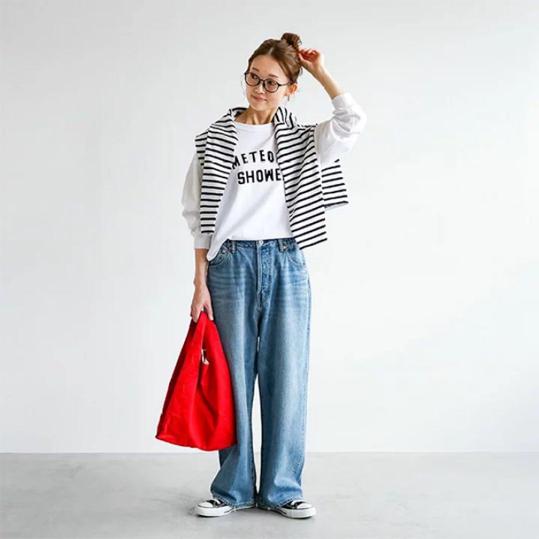 【未使用タグ付】SOLAMONAT　5Pルーズストレートイージーデニム　24SS