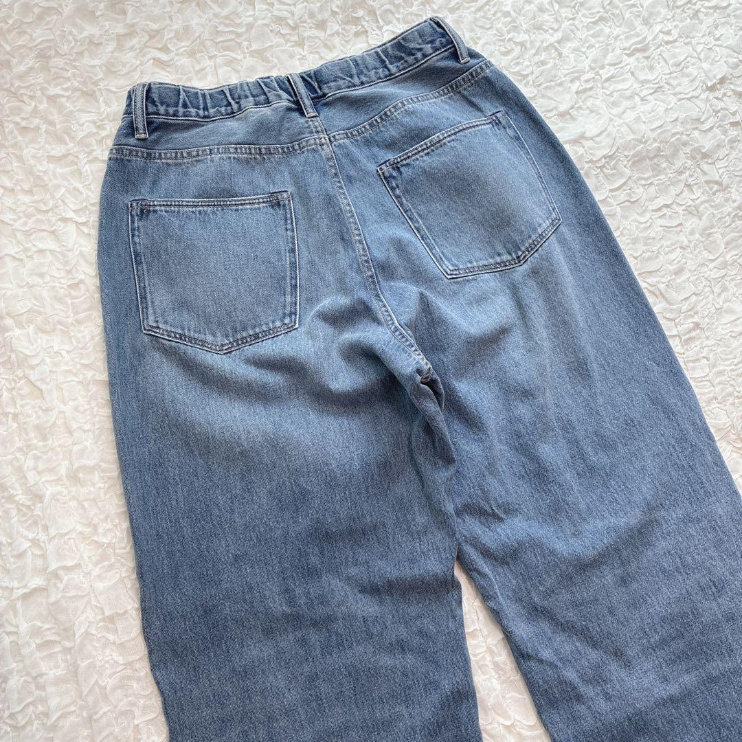 【未使用タグ付】SOLAMONAT　5Pルーズストレートイージーデニム　24SS