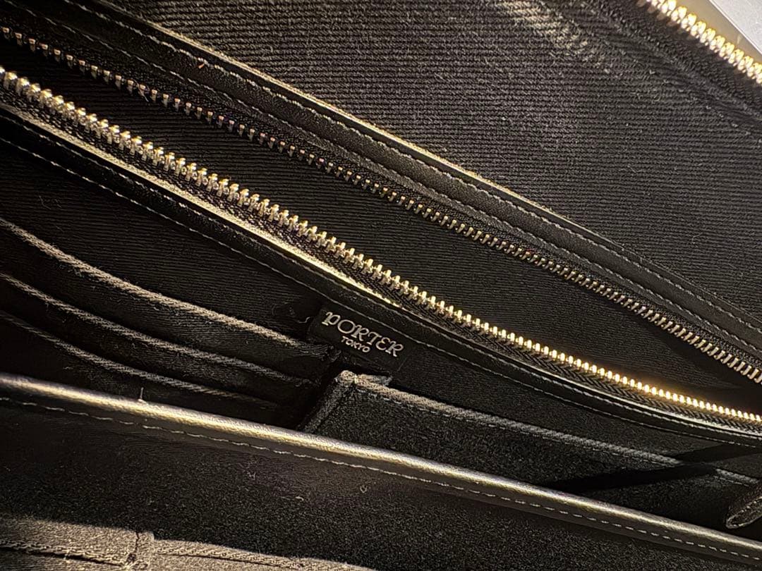 新品未使用　PORTERポーター　ブラック本革ビジネス　アベニューブリーフケース