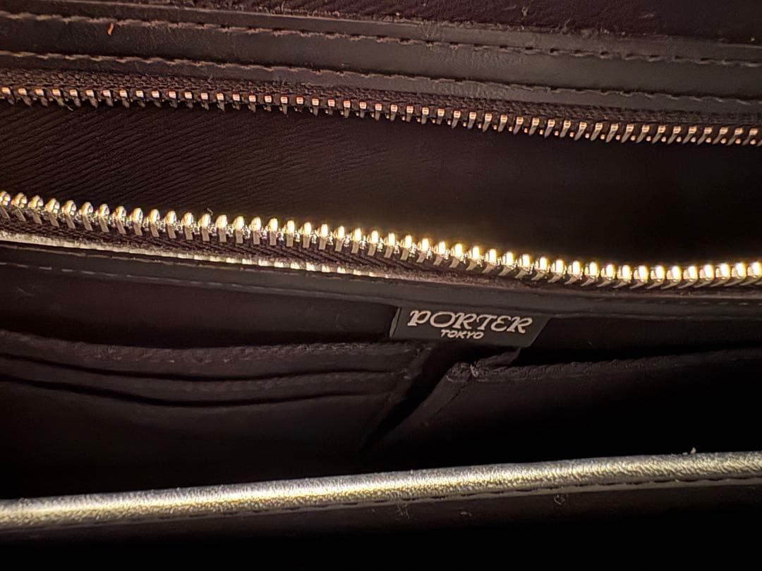 新品未使用　PORTERポーター　ブラック本革ビジネス　アベニューブリーフケース