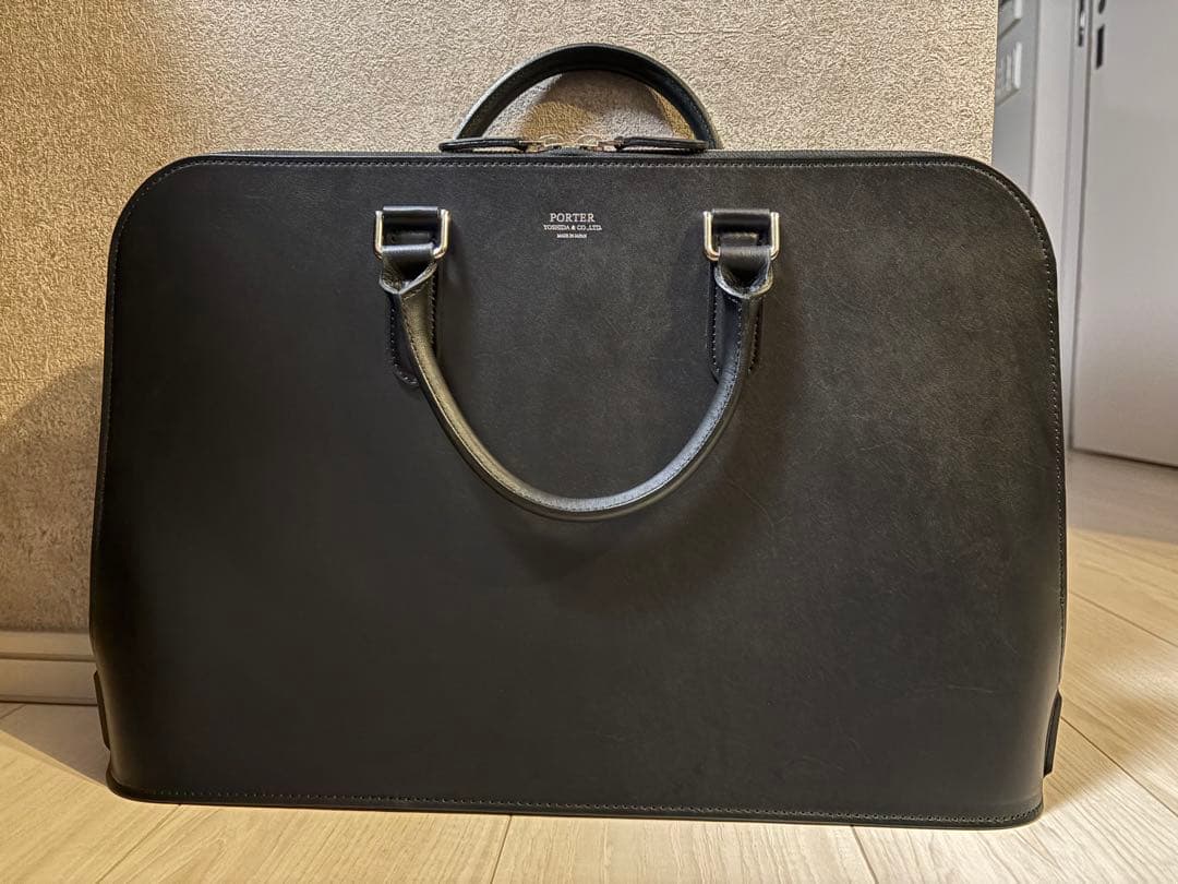 新品未使用　PORTERポーター　ブラック本革ビジネス　アベニューブリーフケース