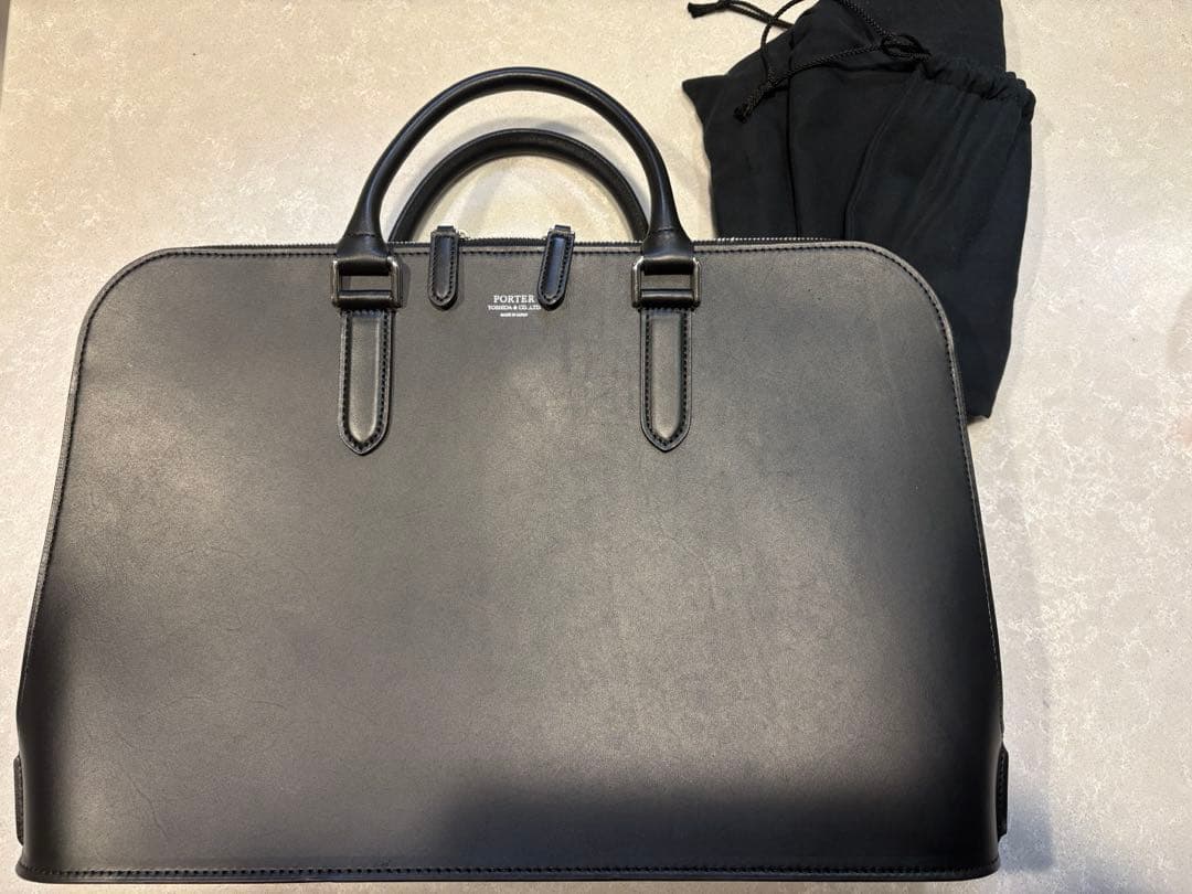新品未使用　PORTERポーター　ブラック本革ビジネス　アベニューブリーフケース