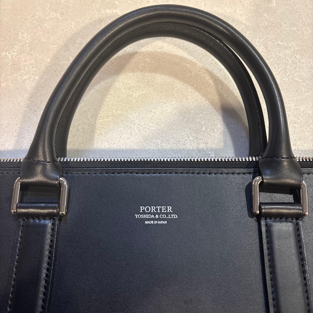 新品未使用　PORTERポーター　ブラック本革ビジネス　アベニューブリーフケース