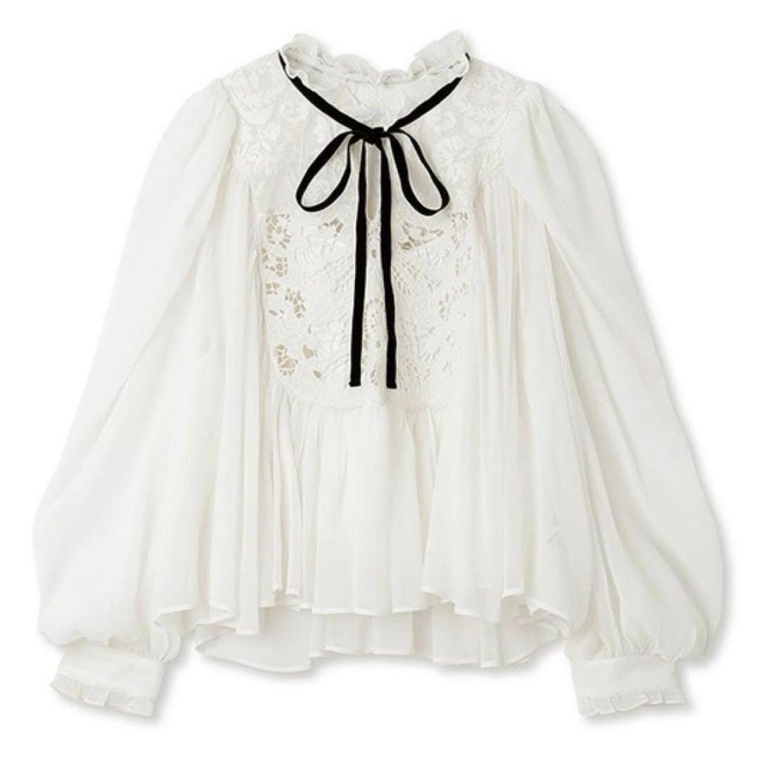 【美品】SNIDEL スナイデル エンブロイダリー楊柳ブラウス MIX