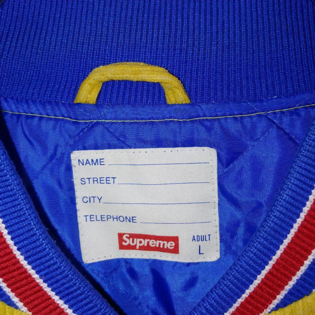 【入手困難】supreme コーデュロイジャケット デカロゴ 黄色 青