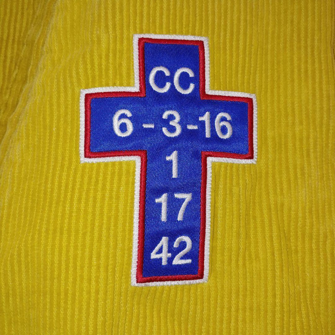 【入手困難】supreme コーデュロイジャケット デカロゴ 黄色 青