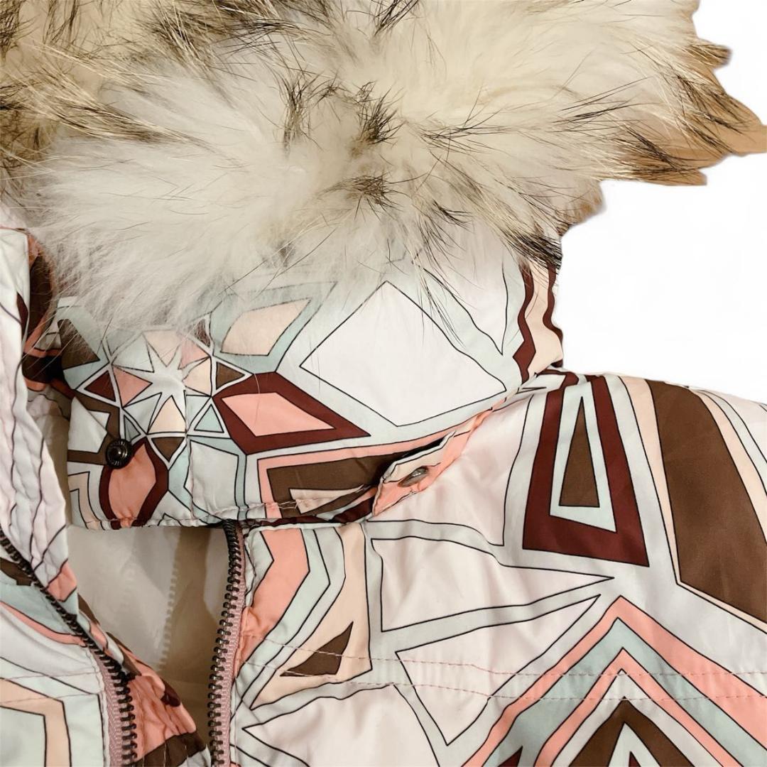 【圧倒的な高級感！】EMILIO PUCCI ダウンロングコート　プッチ柄　36