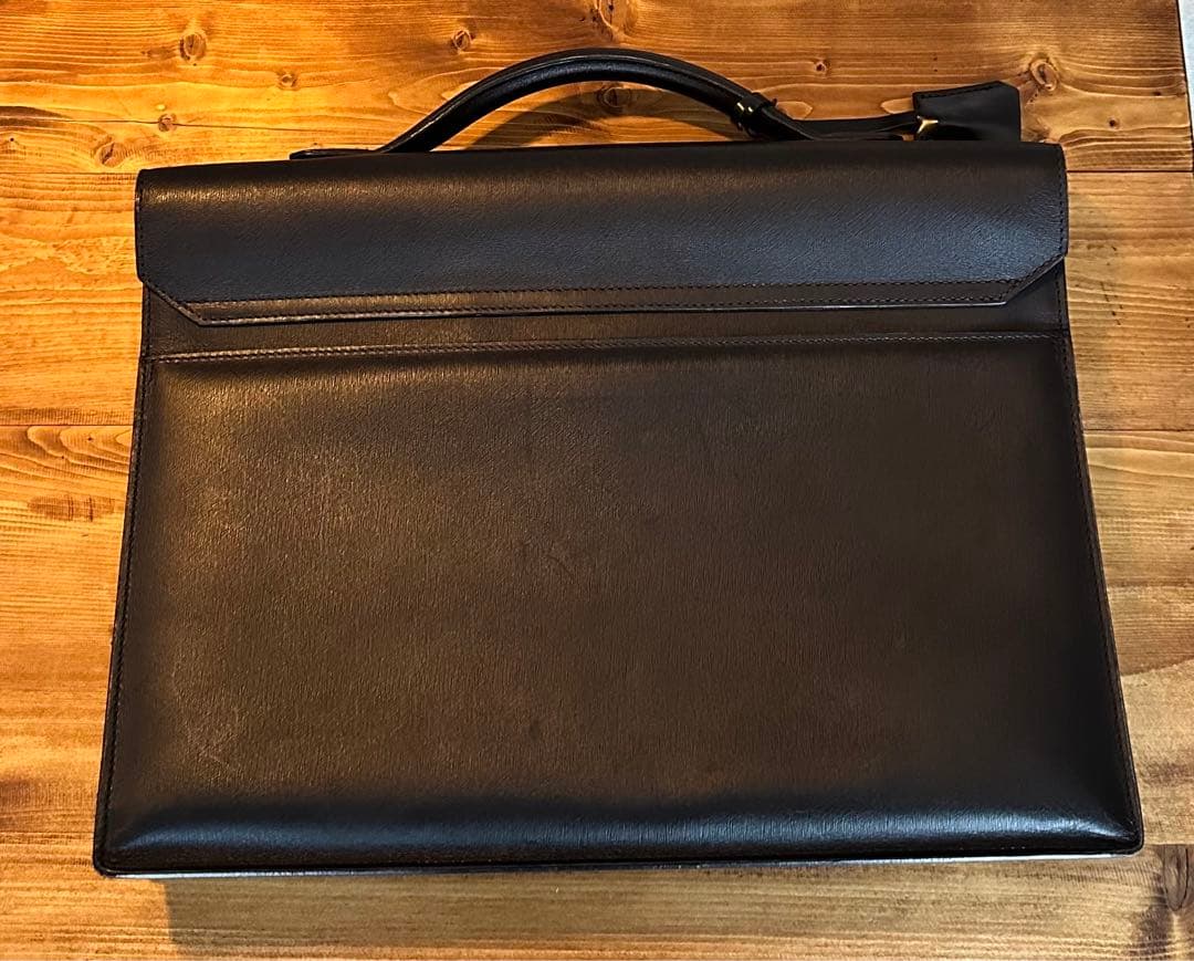 dunhill 茶レザー ビジネスバッグ