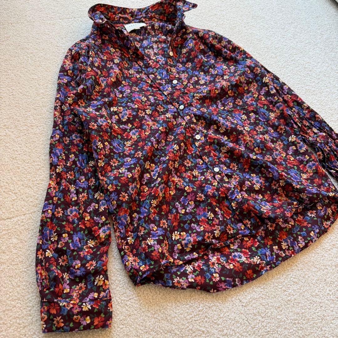 キャサリン妃愛用 SEZANE セザンヌ フラワーシャツ パープル　Sézane