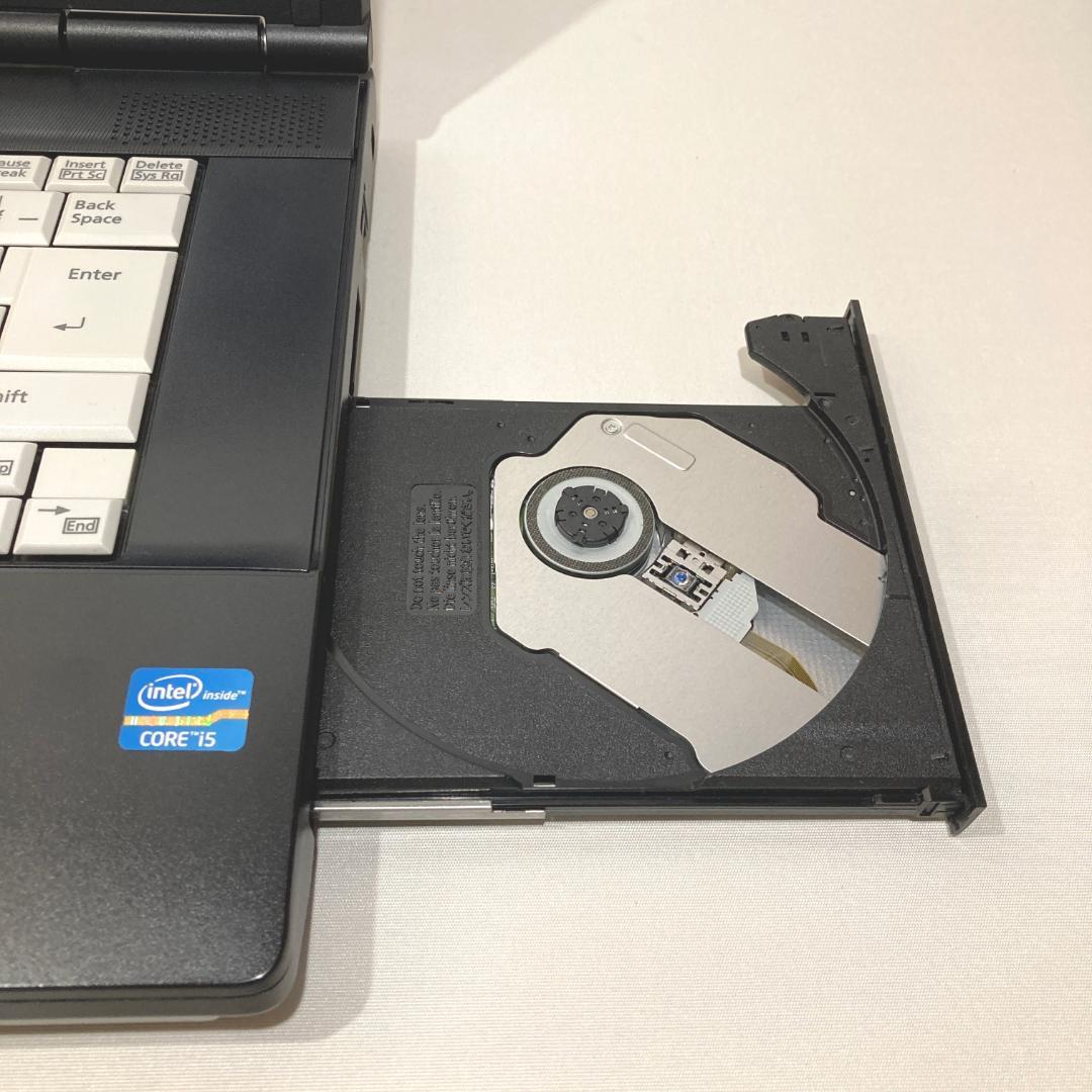 ✨初心者向け✨快速・大画面・DVD✨黒✨すぐ使えるノートパソコン◇T344-1