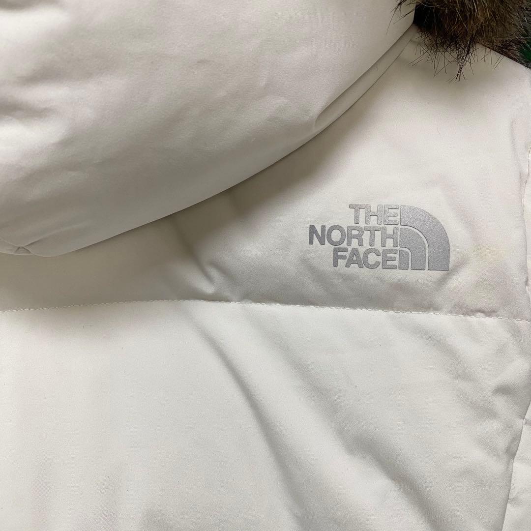 美品 ノースフェイス ロングダウン ダウン 白 M相当