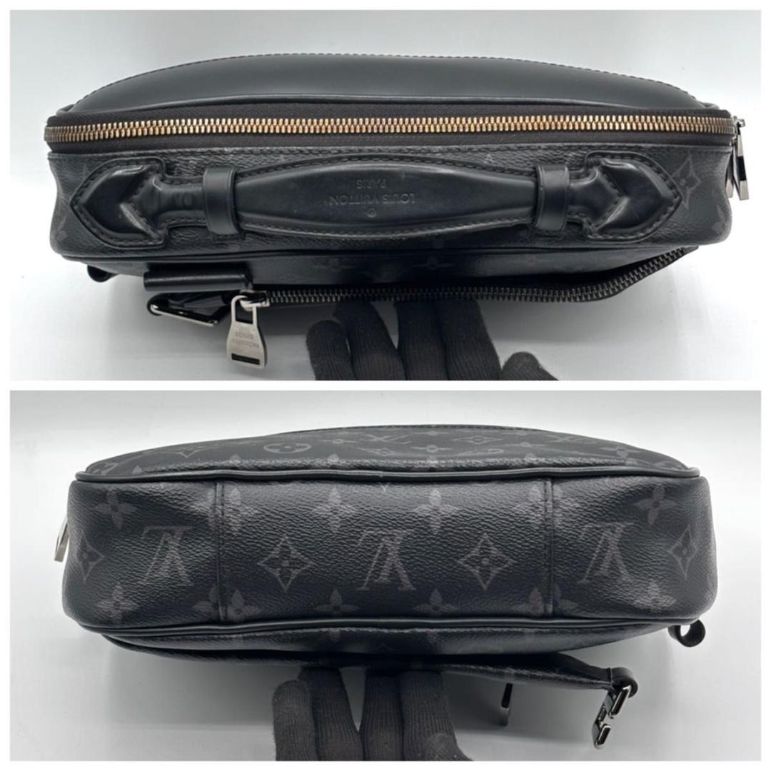 鑑定済 人気 ルイヴィトン モノグラム エクリプス バムバッグ ボディバッグ 黒