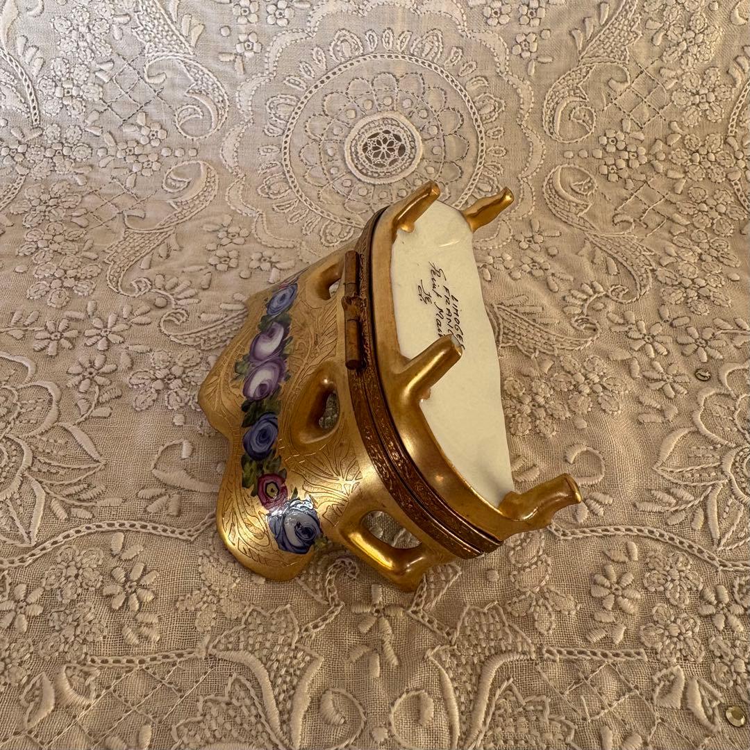 ピルケース フランス製リモージュ ピルボックス 椅子