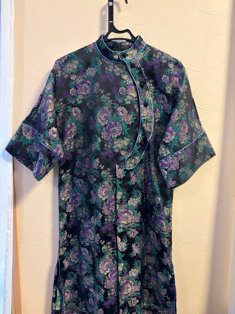 あちゃちゅむ 花柄　チャイナ風ワンピース