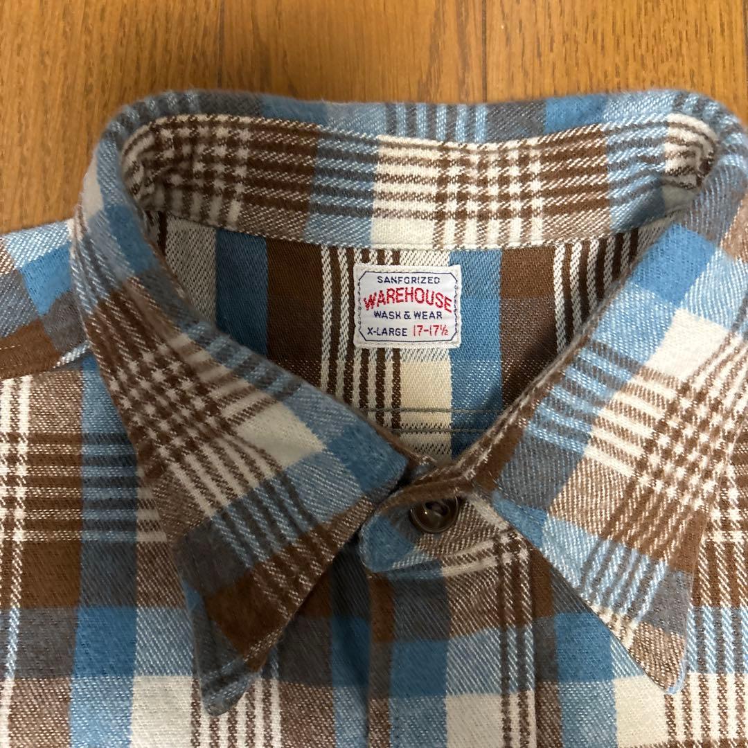 WAREHOUSE チェック柄ネルシャツ XLサイズ