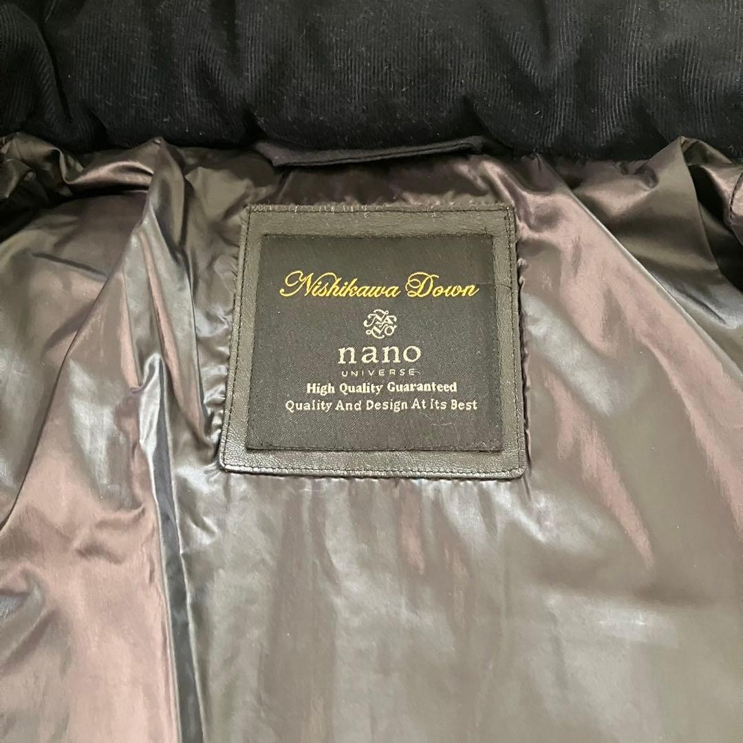 nano universe☓西川ダウン ダウンジャケット ブラック Sサイズ