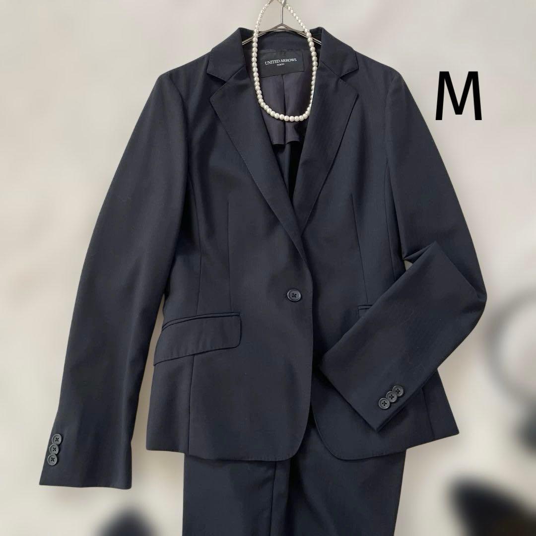 超美品♡ユナイテッドアローズ ストライプ スーツ 紺 M+L オールシーズン