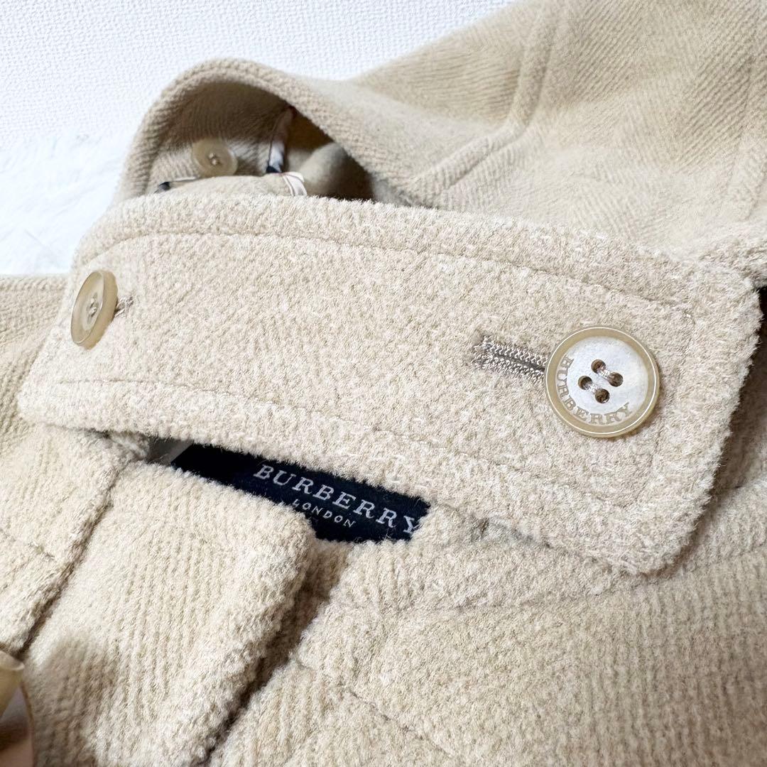 バーバリーロンドン フード付き ロングダッフルコート キャメル サイズ40