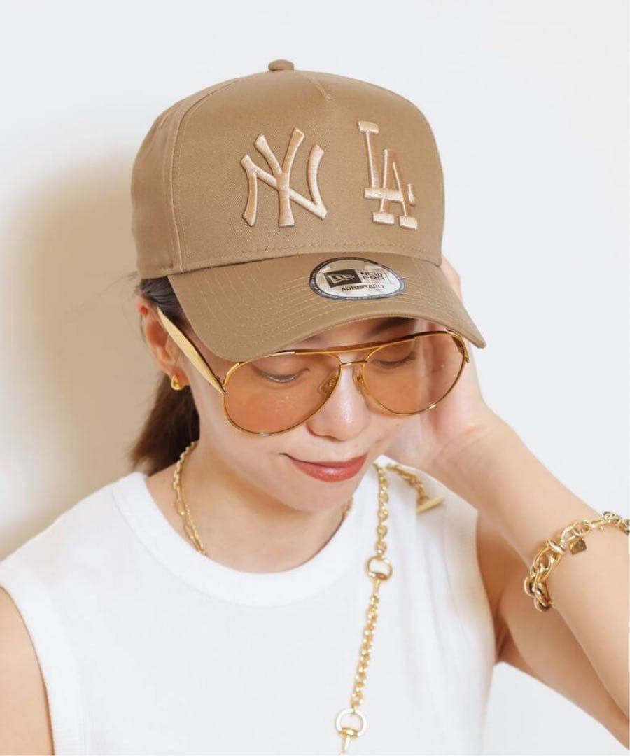 美品　NEW ERA ニューエラ 9FORTY DOUBLE LOGO キャップ