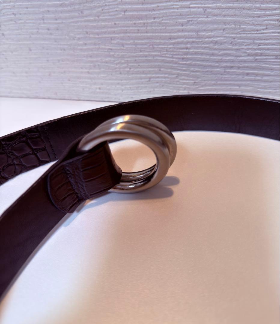 THESOLE MASTER PLA BLACKNクロコダイルリングベルト 85