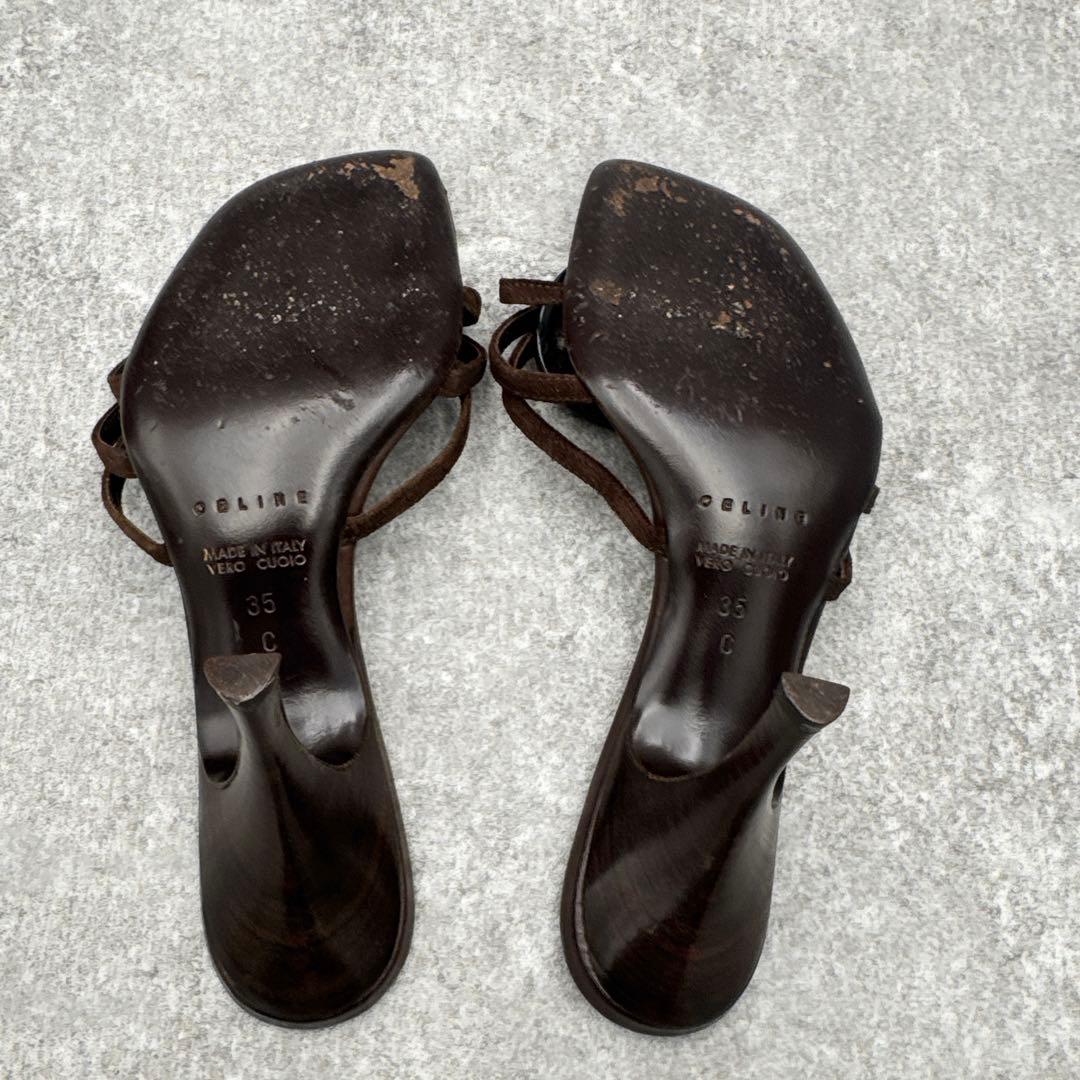 美品　セリーヌ ジュエル ミュール　ブラウン 35C　22～22.5cm
