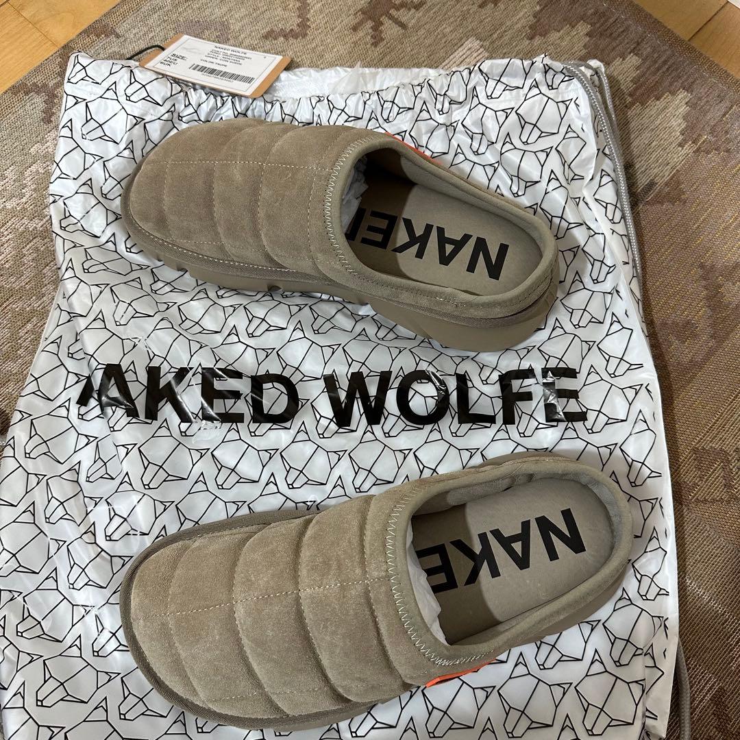 【EU40・他サイズ有】NAKED WOLFE 厚底サボサンダル 本革スエード