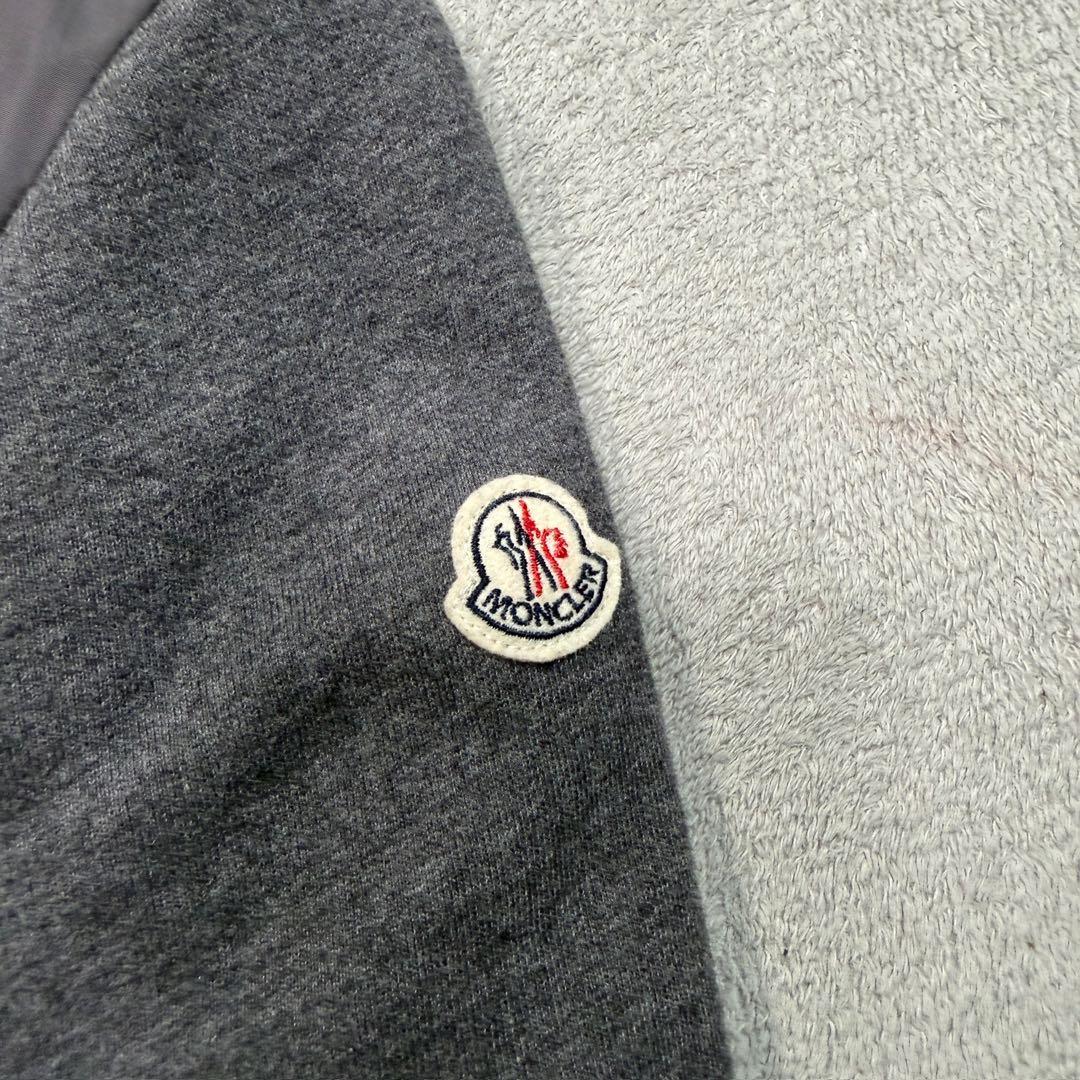 モンクレール MAGLIA スウェット切替ナイロンジャケット グレー M