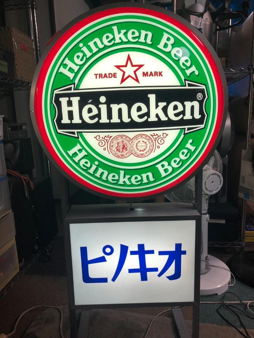 K♢964 Heineken 電光看板 希少品！！