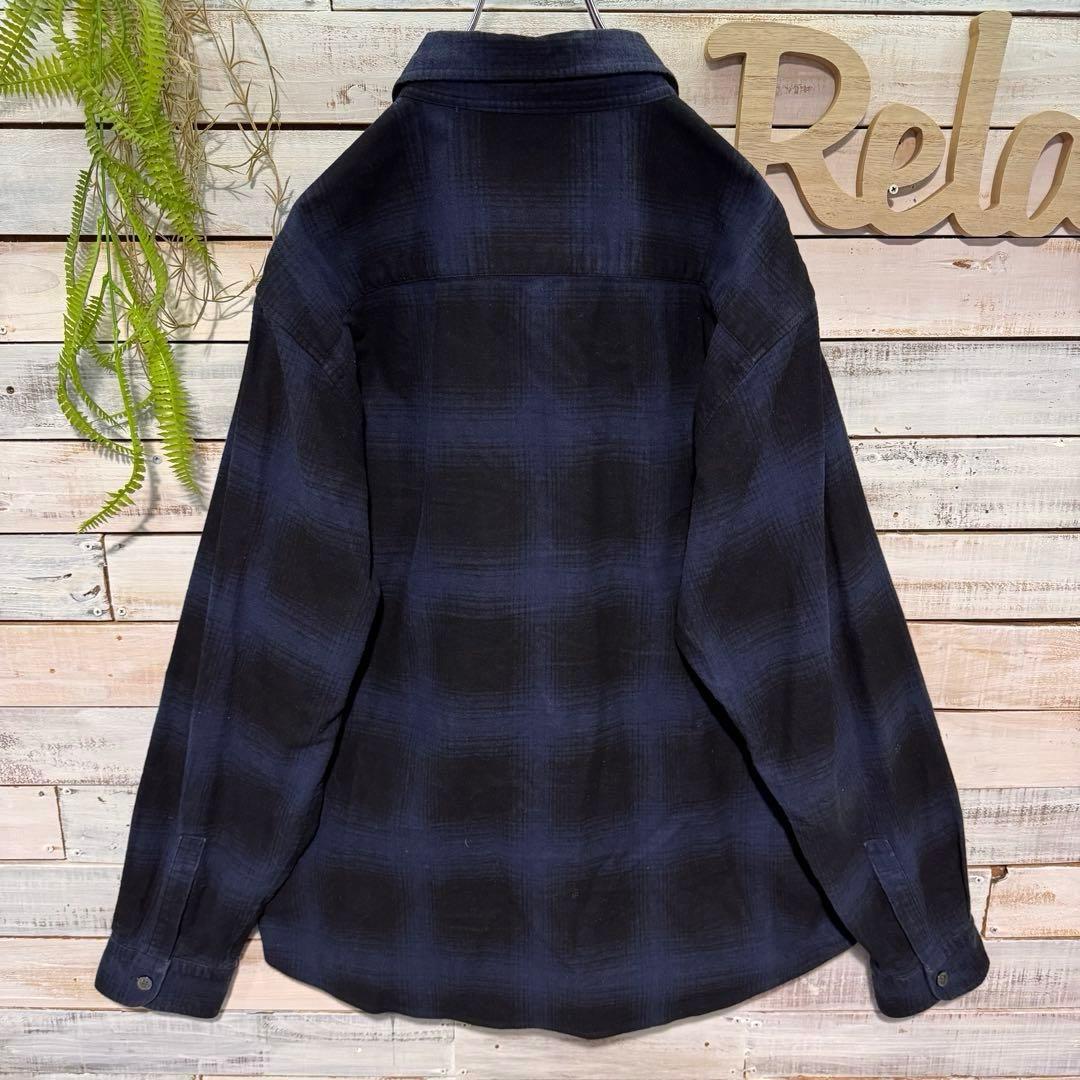 RADIALL ラディアル オンブレチェックシャツ XL ワッペン 刺繍