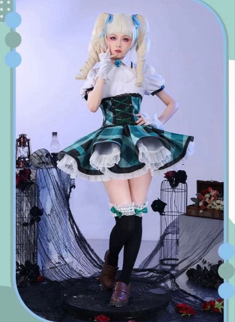 アイカツ！コスプレ 藤堂ユリカ パニエ＋ウィッグ付き　Mサイズ　三分妄想