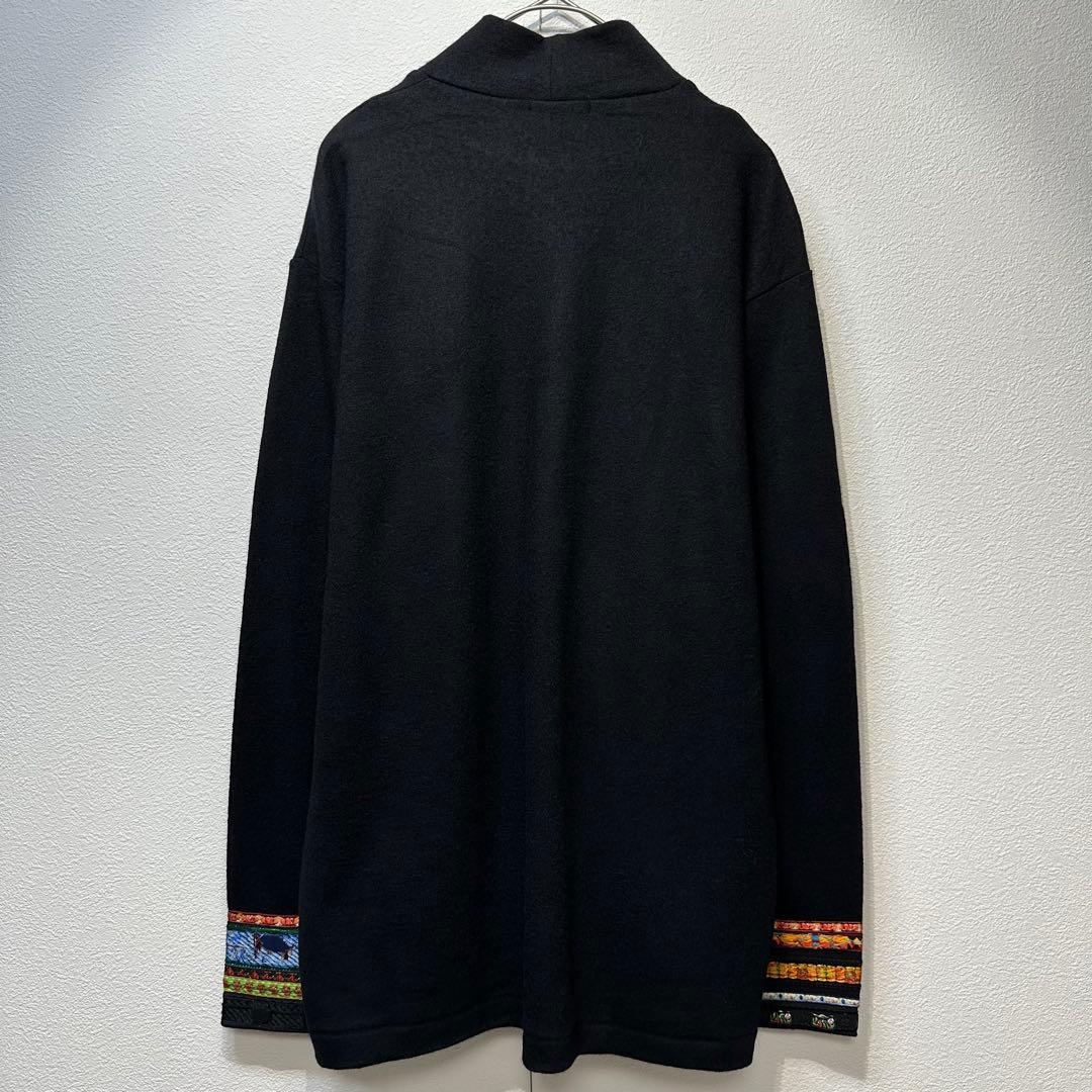 希少 美品 ワイズヨウジヤマモト ウール ハイネック 総柄 刺繍デザイン ニット