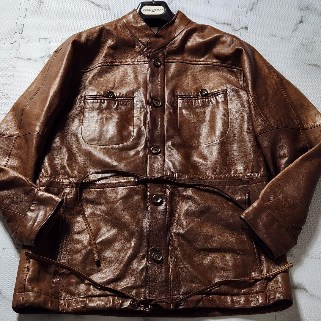 入手困難✨L相当 BALLY バリー レザージャケット ラムレザー マオカラー