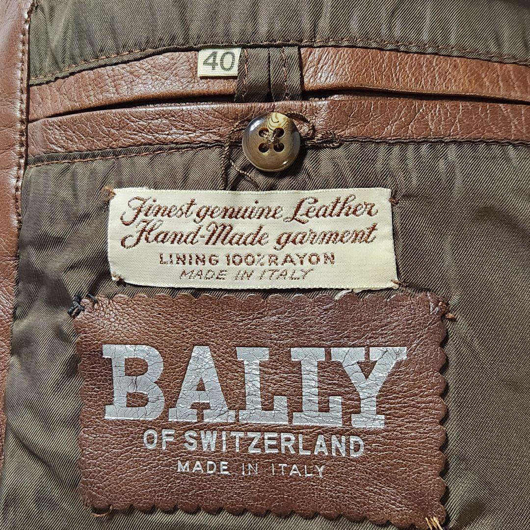 入手困難✨L相当 BALLY バリー レザージャケット ラムレザー マオカラー