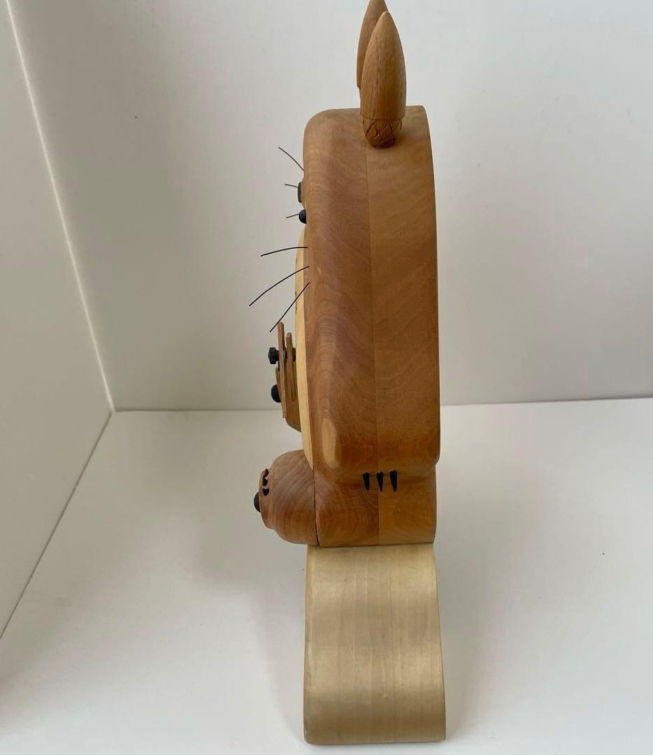 【 廃盤品 】トトロ 木製 時計 リズム時計工業 置き/掛け両用