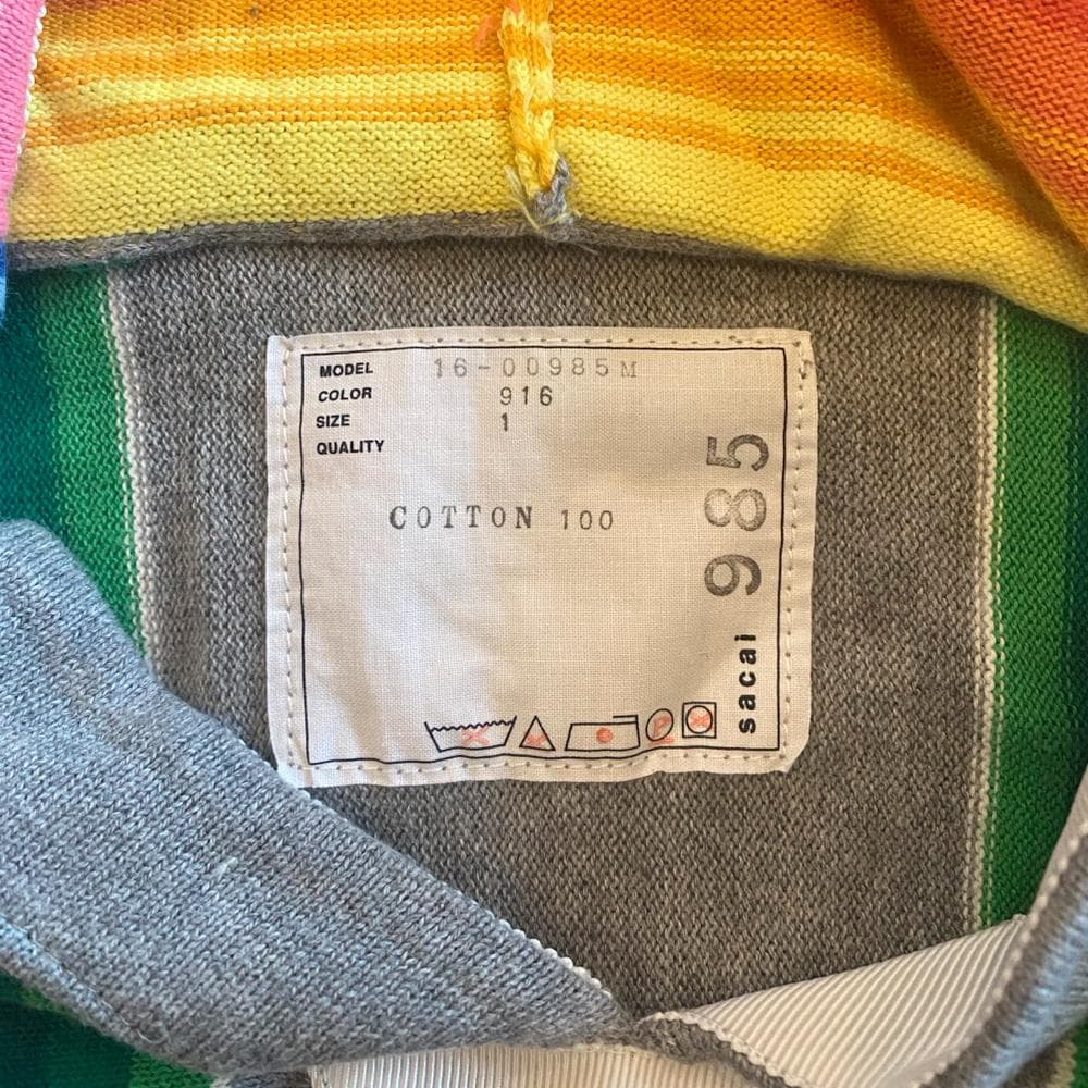 sacai 16SS フリンジニットパーカー フーディ サカイ