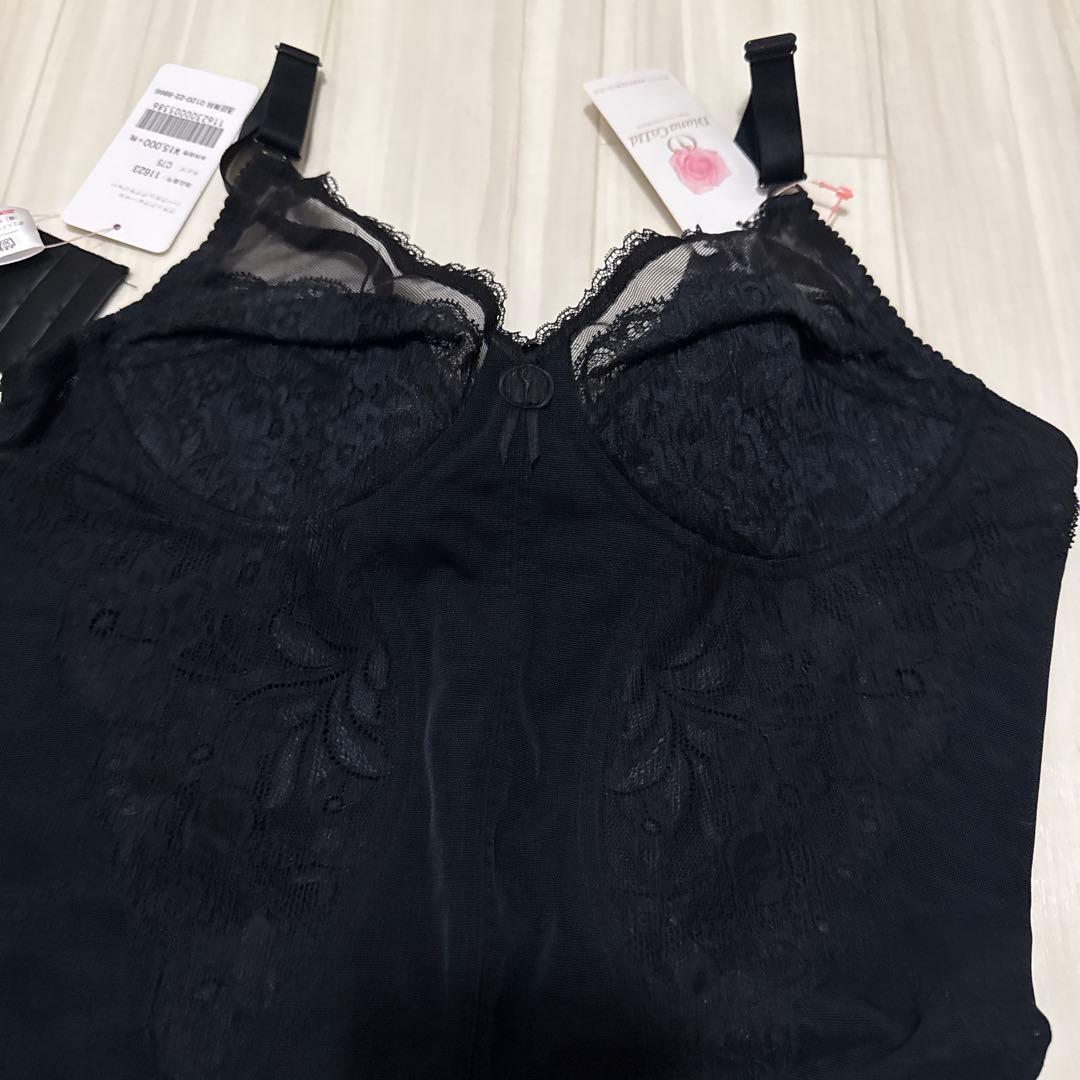 ダイアナ　黒 ボディスーツ AA90LL+3