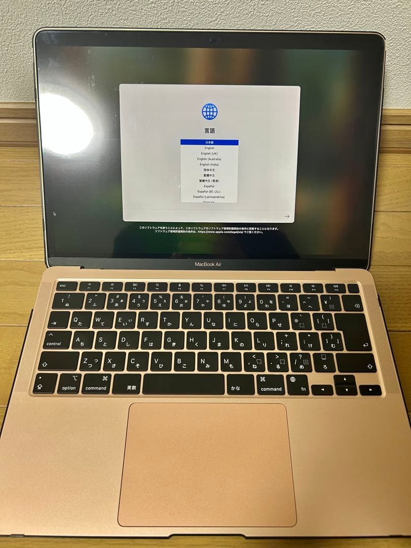 【付属品有、本体美品】MacBook Air M1 ゴールド 16GB 1TB