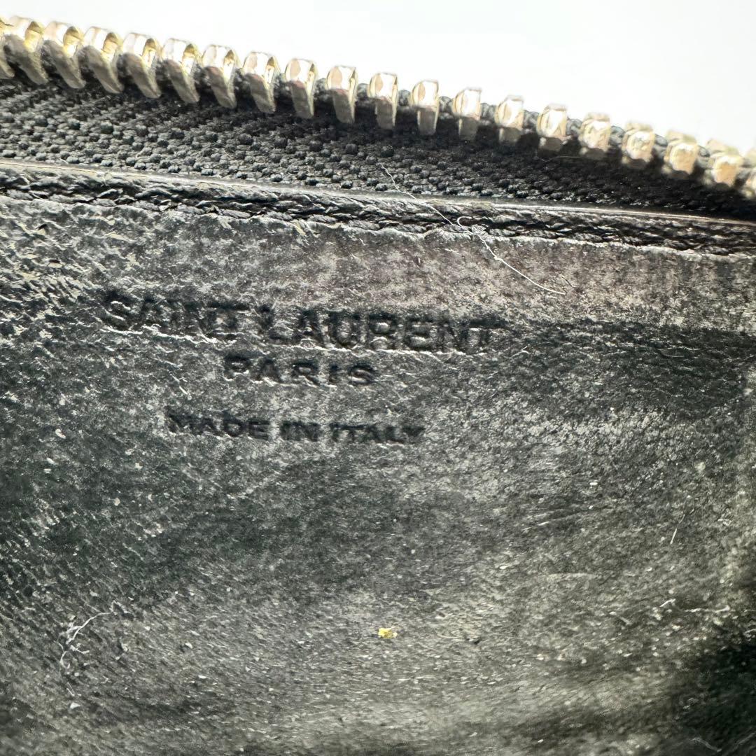 SAINT LAURENNT サンローラン　ケース　クロコ型押し　ブラック